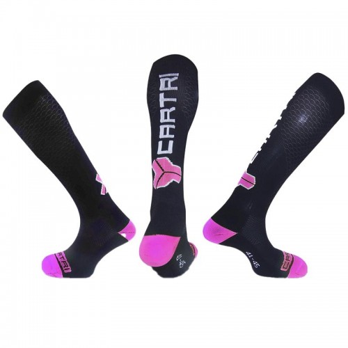 Meias de compressão Cartri Dusk Pink Black Meias de compressão Cartri Dusk Pink Black