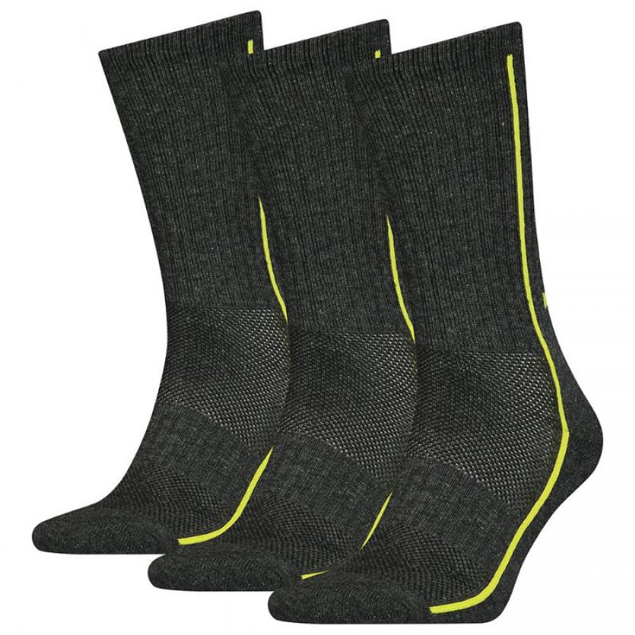 Head Performance Crew Lime Grey Chaussettes 3 paires
