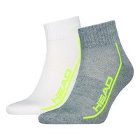 Calcetines Head Performance Quarter Blanco Gris Lima 2 Pares  Oferta + Barato