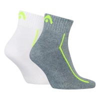 Calcetines Head Performance Quarter Blanco Gris Lima 2 Pares  Oferta + Barato