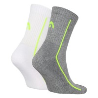 Calcetines Head Performance Short Crew Blanco Gris Lima 2 Pares  Oferta + Barato