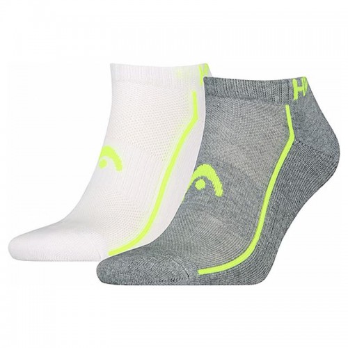 Meias de Tênis Head Performance Branco Cinza Lima 2 Pares Meias de Tênis Head Performance Branco Cinza Lima 2 Pares
