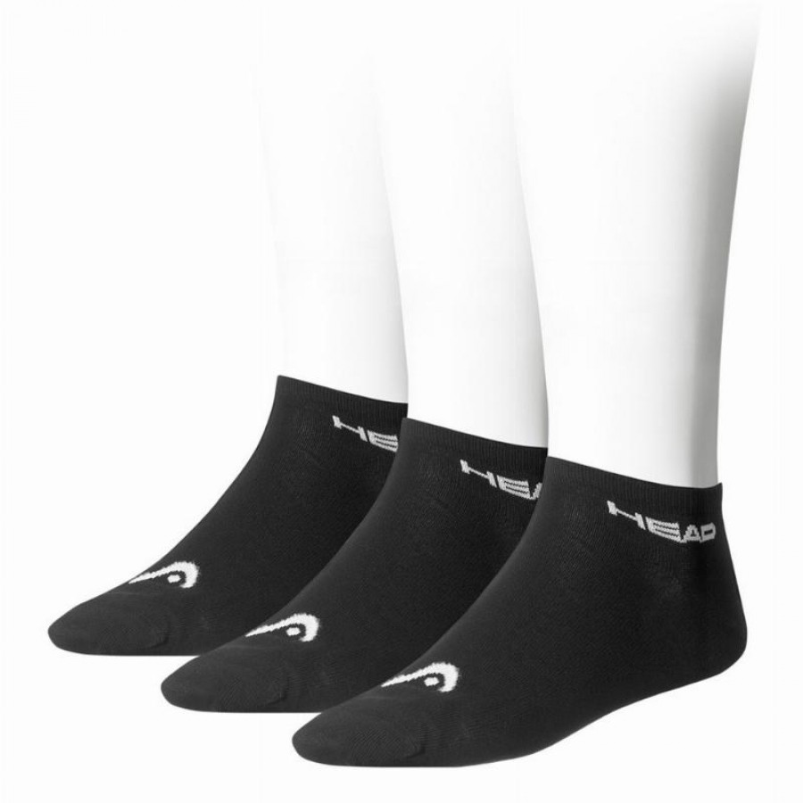 Head Sneaker Socks 3 Black Pairs