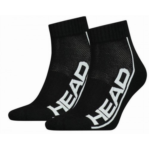 Head Stripe Quarter Meias Preto Branco 2 Pares Head Stripe Quarter Meias Preto Branco 2 Pares