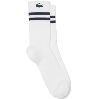 Calcetines Lacoste Sport Corte Alto Blanco Marino 1 Par  Oferta + Barato
