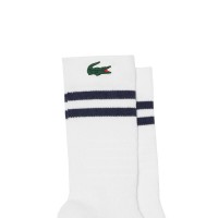 Calcetines Lacoste Sport Corte Alto Blanco Marino 1 Par  Oferta + Barato