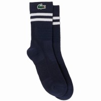 Lacoste Sport Chaussettes High Cut Marine Blanc 1 Paire  Offre - Pas cher