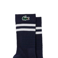 Lacoste Sport Chaussettes High Cut Marine Blanc 1 Paire  Offre - Pas cher