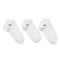 Meias Lacoste Sport Corta Baixo Branco 3 Pares