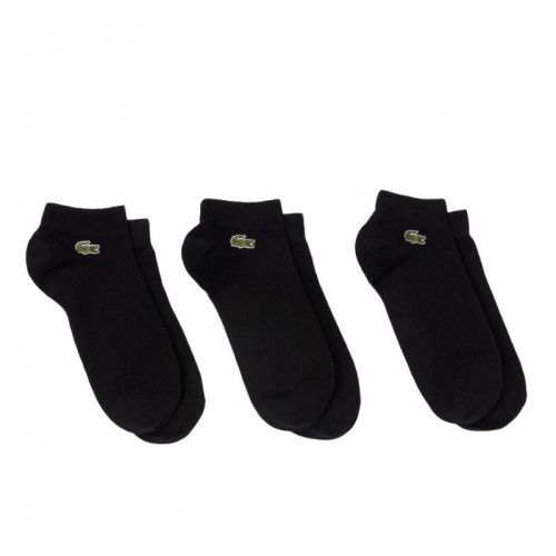 Meias Lacoste Sport Low Cut Pretas 3 Pares Meias Lacoste Sport Low Cut Pretas 3 Pares