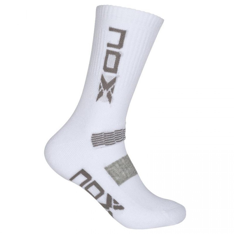 Nox Pro Chaussettes Blanches Grises 1 Paire