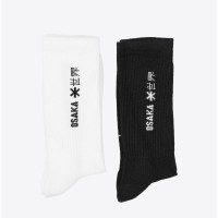 Osaka White Black Socks 2 Pairs