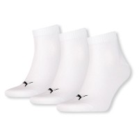 Puma Quarter Blanc Chaussettes 3 paires  Offre - Pas cher