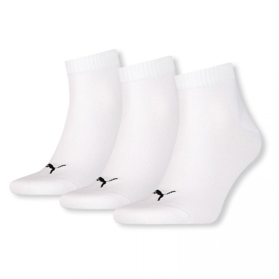 Calcetines Puma Quarter Blanco 3 pares