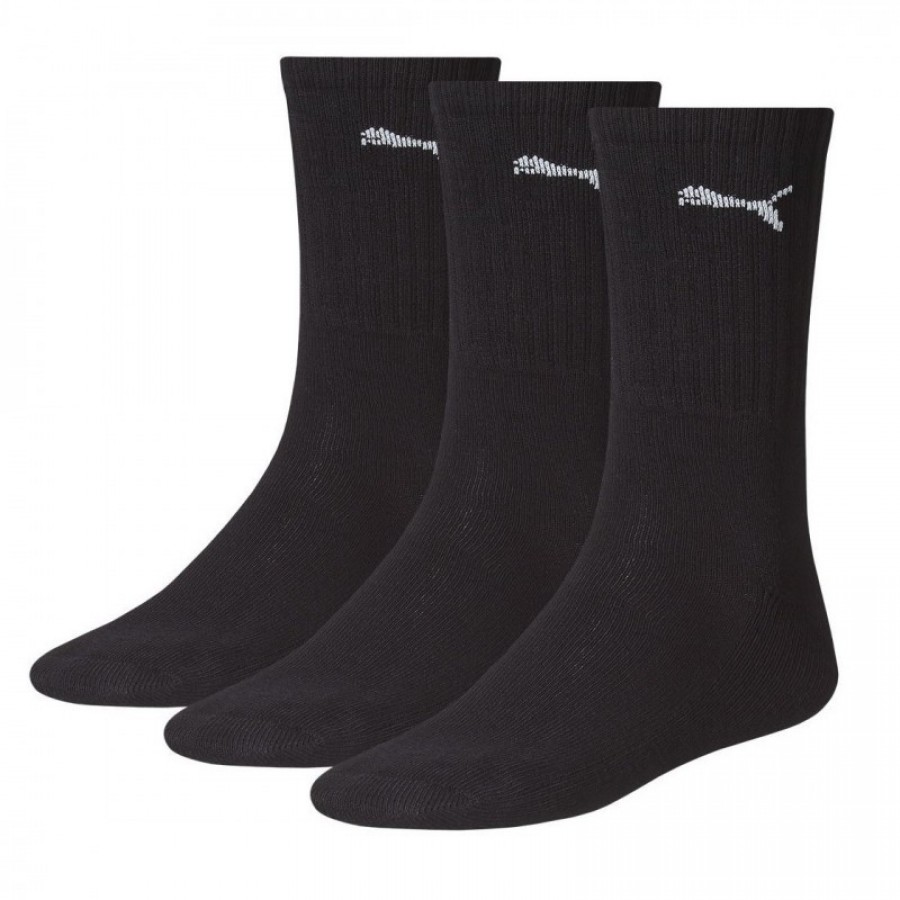 Puma Regular Crew Socks Black 3 pairs