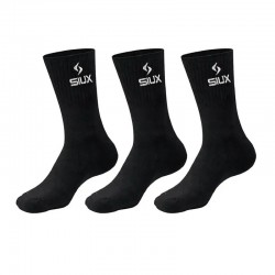 Siux Basic 26 Chaussettes à tige haute noires 3 paires