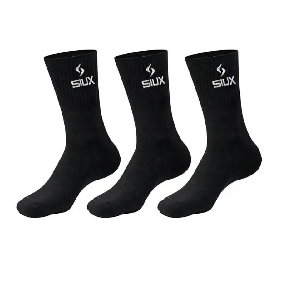 Siux Basic 26 Calzini Alto Shaft Neri 3 paia