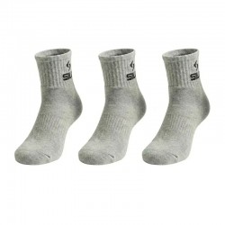 Siux Basic 26 Chaussettes grises mi-mollet, 3 paires