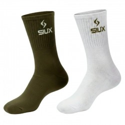 Siux Groove High Shaft Socks Green White 2 Pairs