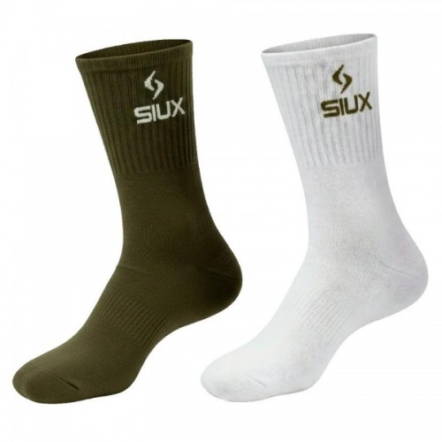 Siux Groove Calzini Alto Shaft Verdi Bianco 2 paia