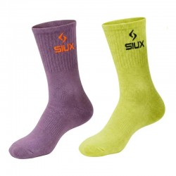 Siux Groove High Shaft Socks Green Purple 2 Pairs