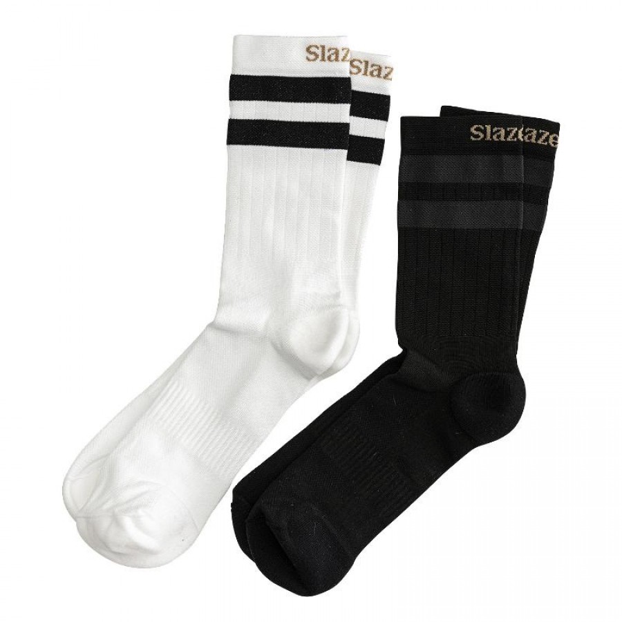 Calcetines Slazenger Bruno Blanco Negro 2 Pares  Oferta + Barato