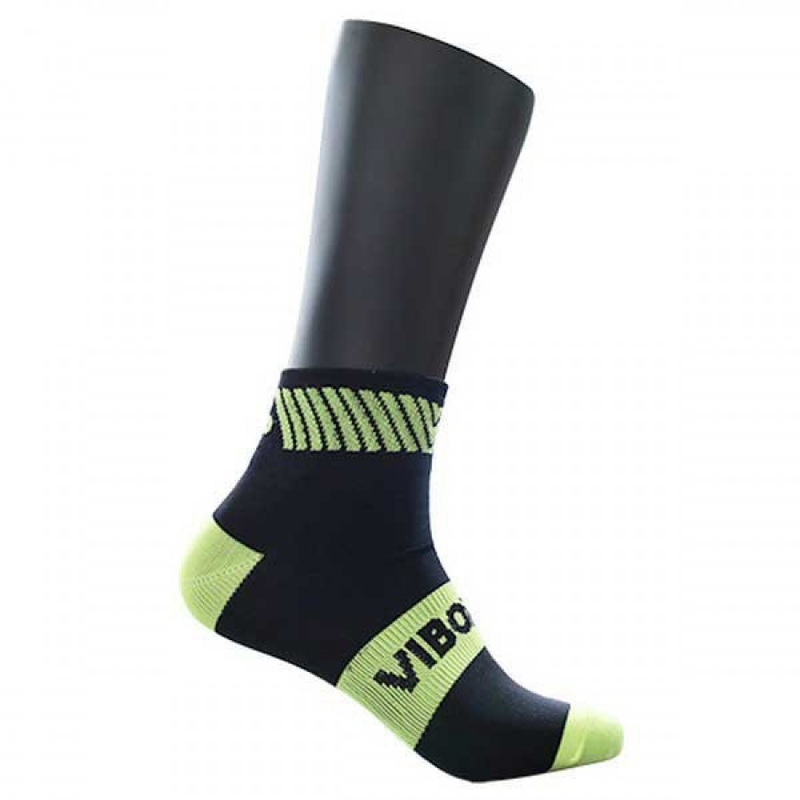 Calcetines Vibora Cana Baja Negro Amarillo 1 Par
