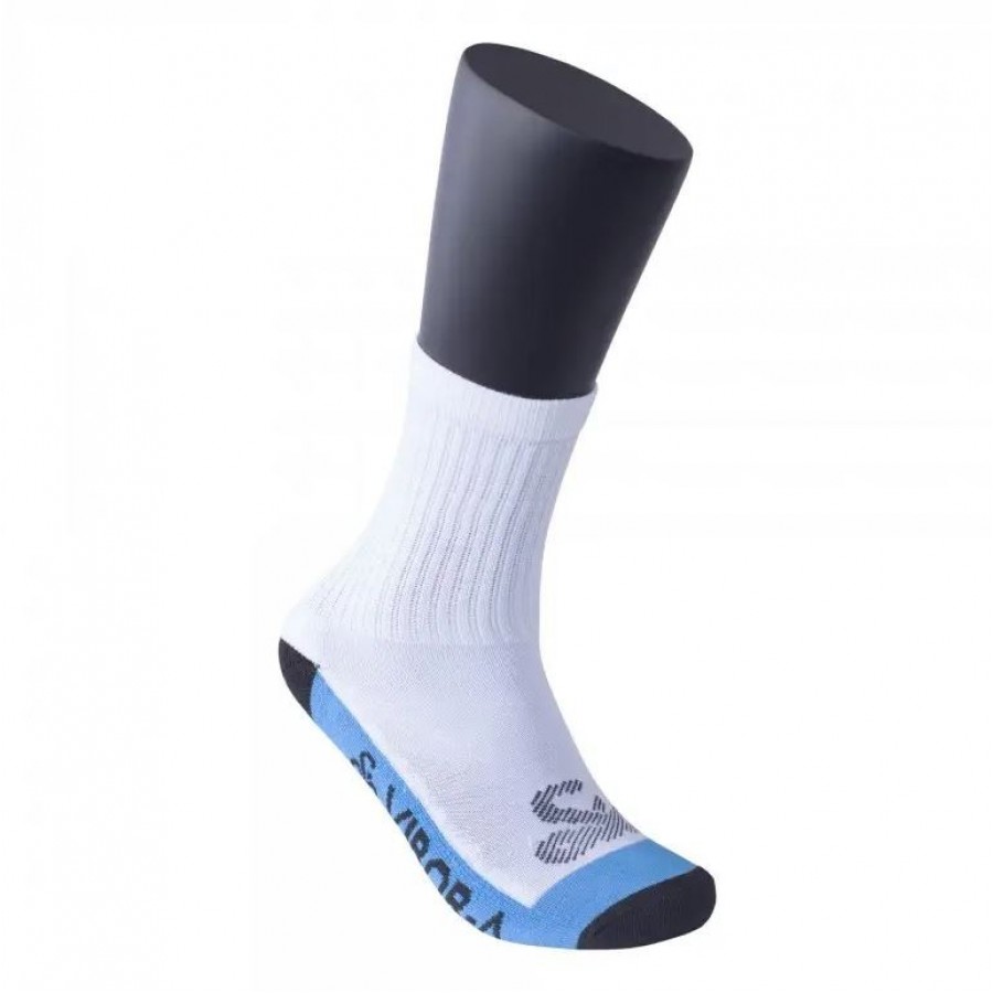 Blue White Multicolored Half Cane Viper Socks 1 Pair