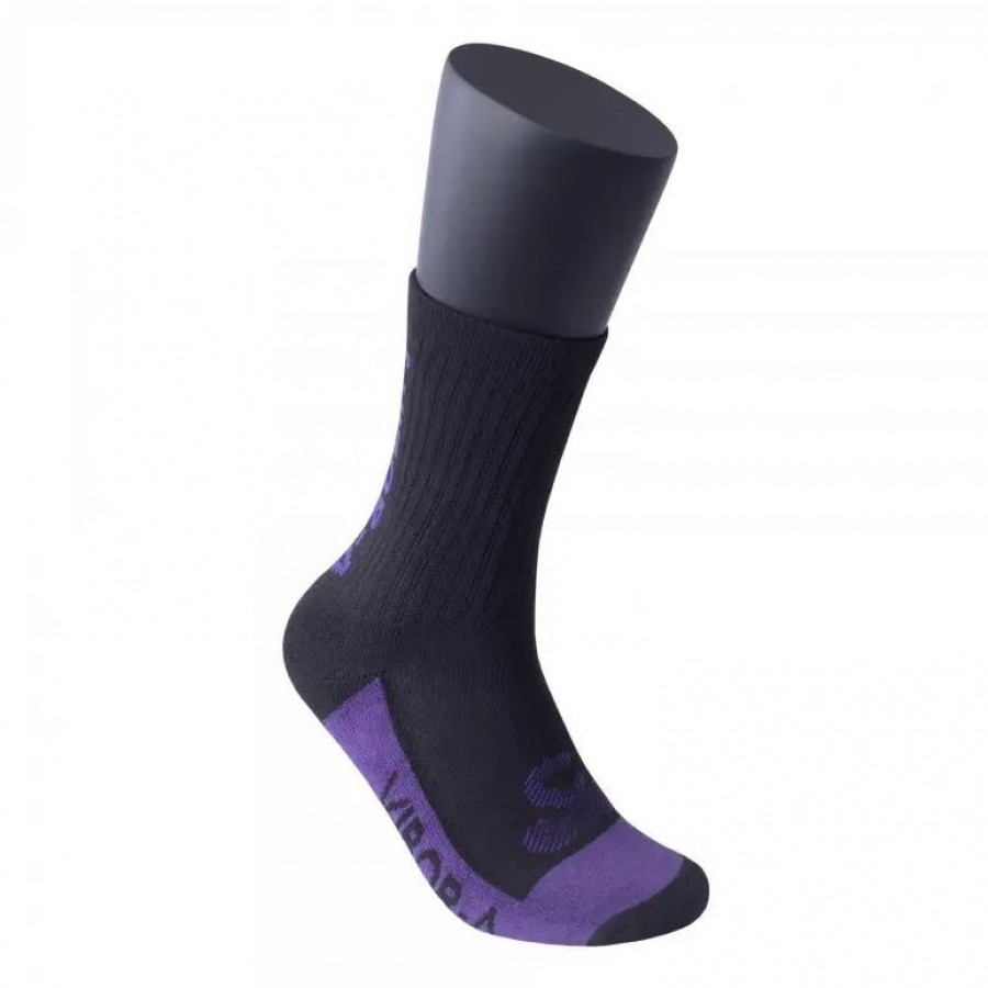 Half-Reed Leather Socks Multicolored Black Violet 1 Pair
