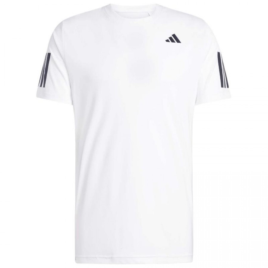 Adidas Club 3 Stripes Blanc Noir T-Shirt  Offre - Pas cher