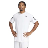 Adidas Club 3 Stripes Blanc Noir T-Shirt  Offre - Pas cher