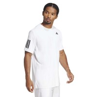 Adidas Club 3 Stripes Blanc Noir T-Shirt  Offre - Pas cher