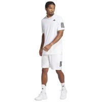 Adidas Club 3 Stripes Blanc Noir T-Shirt  Offre - Pas cher