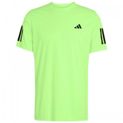 Adidas Club 3 Stripes Lucid Lemon T-Shirt Adidas Club 3 Stripes Lucid Lemon T-Shirt
