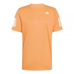 Maglietta arancione Adidas Club 3 Stripes