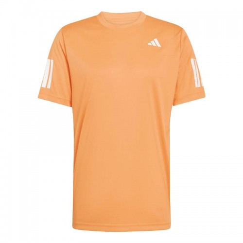 Maglietta arancione Adidas Club 3 Stripes