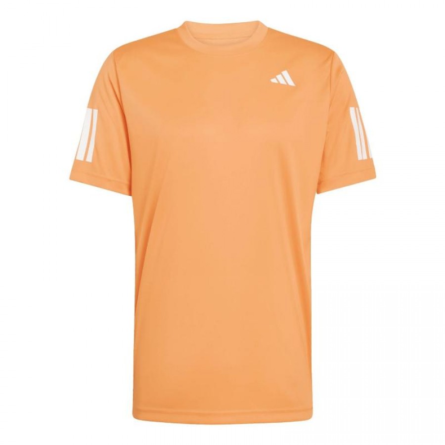 Maglietta arancione Adidas Club 3 Stripes
