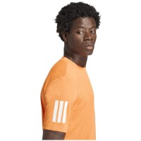 Maglietta arancione Adidas Club 3 Stripes
