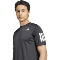 Camiseta Adidas Club 3 Stripes Negro Blanco