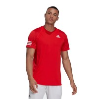 T-shirt Adidas Club 3 Stripes Red - Barata Oferta Outlet