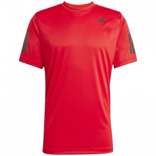Adidas Club 3 Stripes Rouge Noir T-Shirt Adidas Club 3 Stripes Rouge Noir T-Shirt