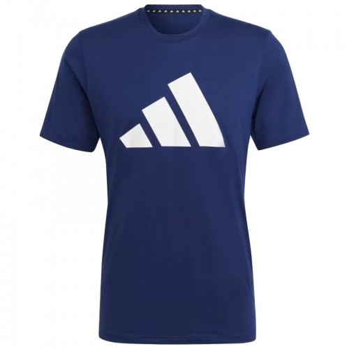T-shirt Adidas Essentials Bleu Foncé Blanc T-shirt Adidas Essentials Bleu Foncé Blanc