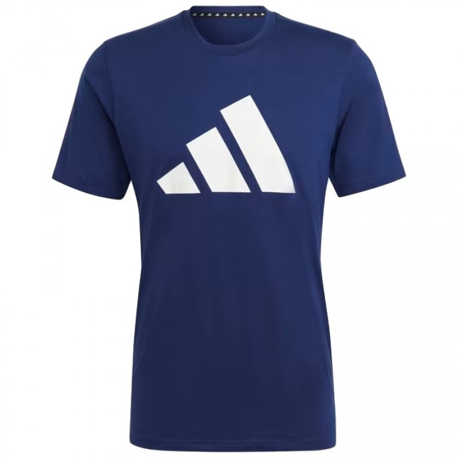 Camiseta Adidas Essentials Azul Oscuro Blanco  Oferta + Barato