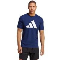 Camiseta Adidas Essentials Azul Oscuro Blanco  Oferta + Barato