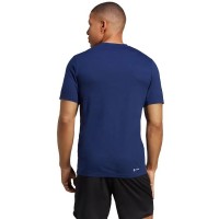 Camiseta Adidas Essentials Azul Oscuro Blanco  Oferta + Barato