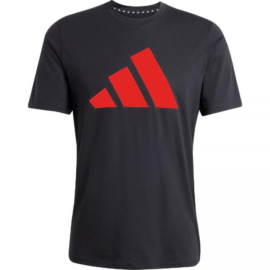 Adidas Essentials Black Red T-Shirt  Offer + Cheap