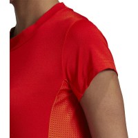 Adidas Combina com camiseta feminina escarlate vermelha