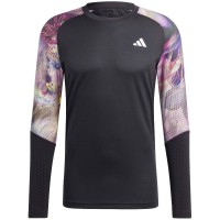Adidas Melbourne T-Shirt Manica Lunga Multicolor Nero