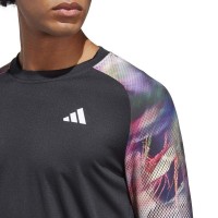 Adidas Melbourne T-shirt a manches longues multicolore noir