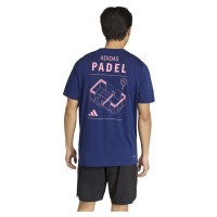 Camiseta Azul Gráfica Padel da Adidas